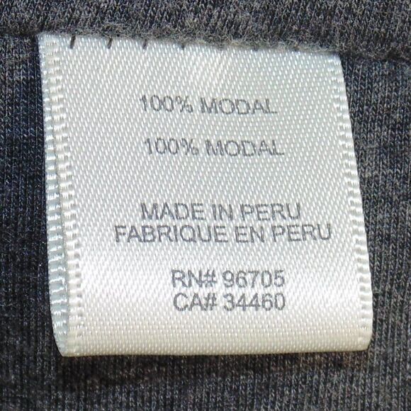 REBECCA TAYLOR Dress, L, Slub Jersey, Gathered, Long sleeve, Charcoal Gray - Picture 12 of 13